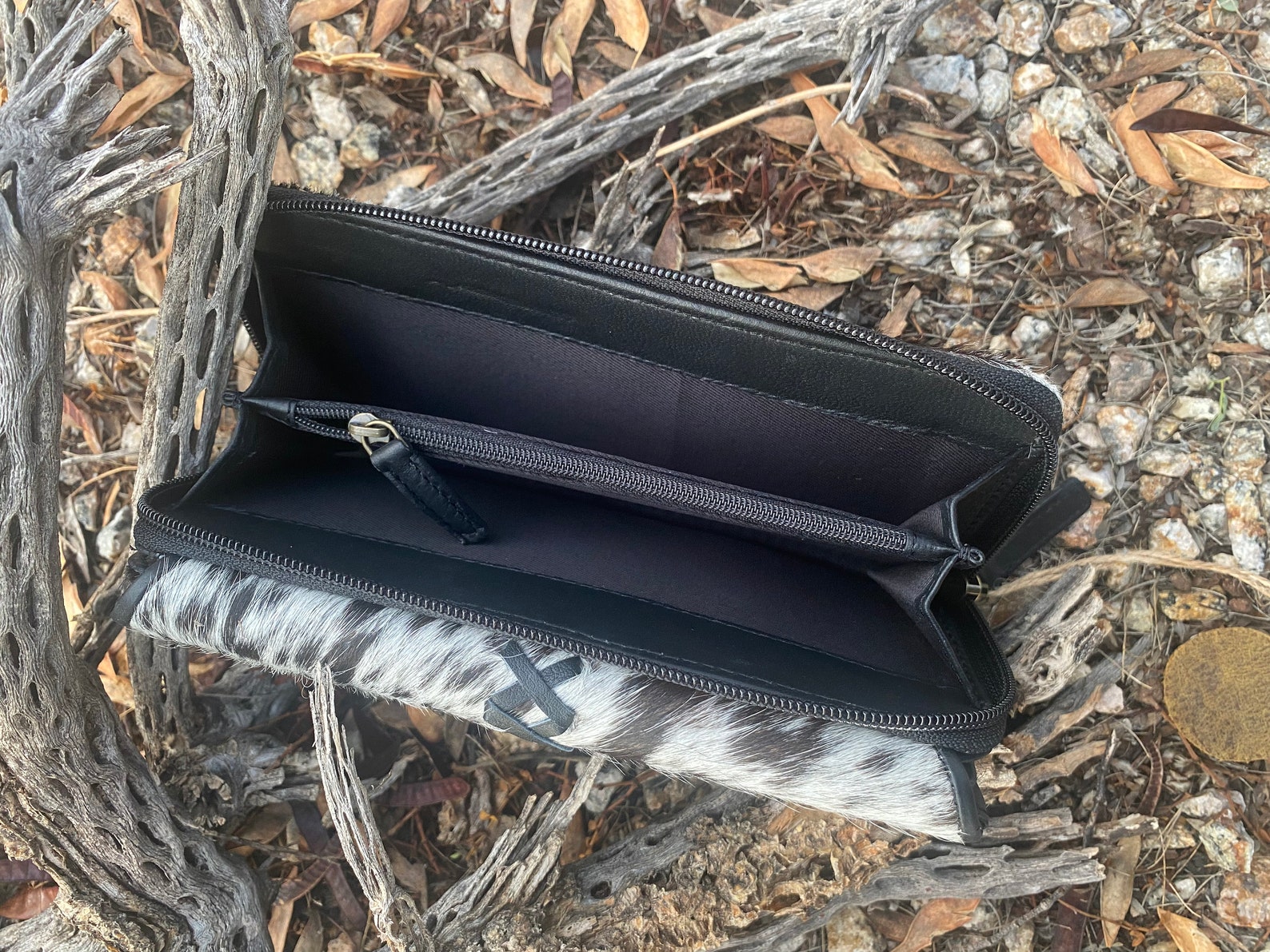 Myra Bag Western HairOn Cowhide Wallet Etsy