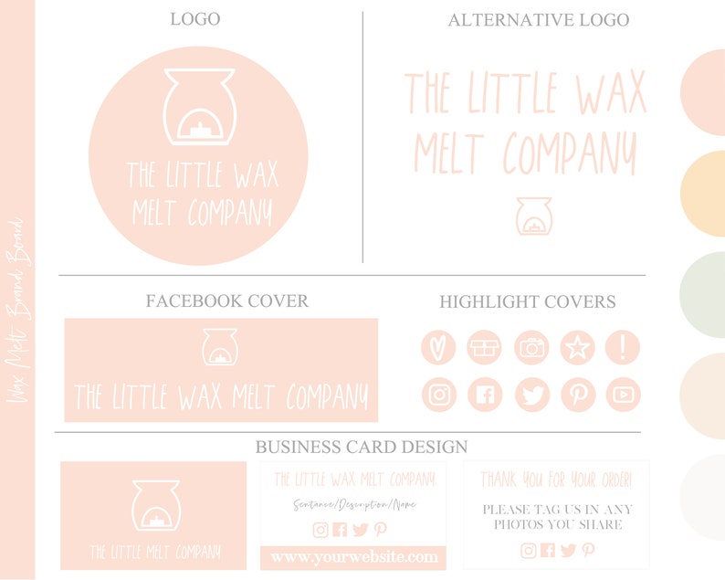 Wax Melt Business Design Package Branding Design Premade Etsy