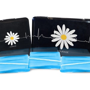 5 PACK Face Mask Case - Portable Mask Case - Car Mask Holder - Reusable Mask Box- Plastic Mask Keeper - Cute Mask Storage