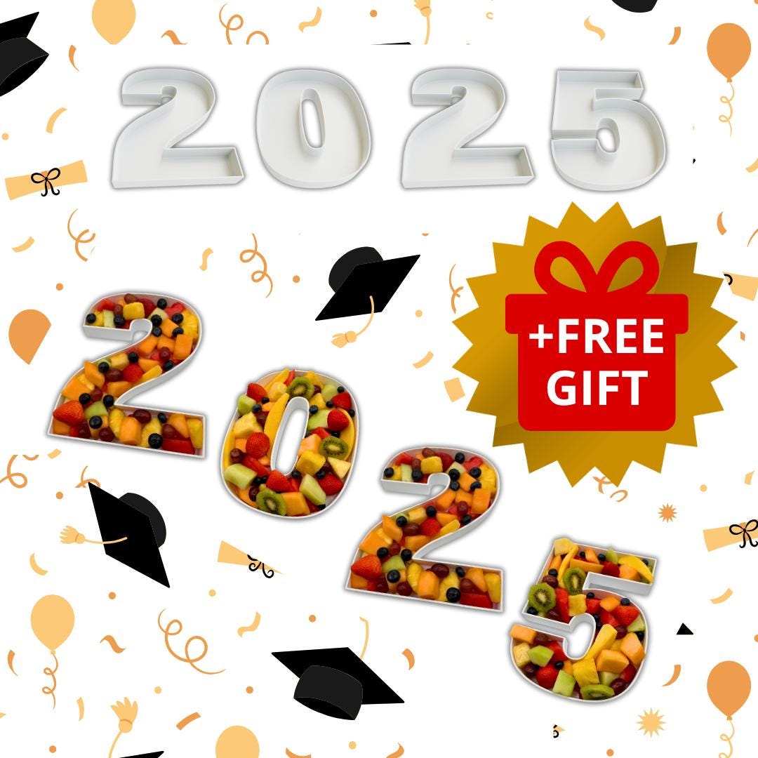 2025 Graduation Fillable Number Trays | Charcuterie Dessert Table, Food ...