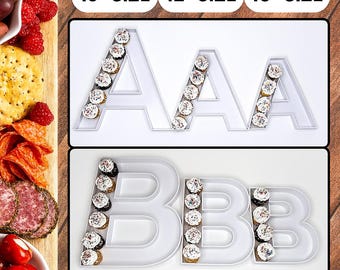 Reusable 10&quot; 12&quot; or 16&quot; Large Charcuterie Numbers & Letters – Baby Shower, Birthday, Anniversary, Party Decor, Dessert Food Display Trays