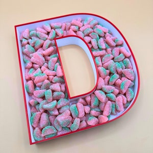 Custom Colored Reusable Fillable Letters Numbers Boxes Trays for Charcuterie Birthday Baby Shower