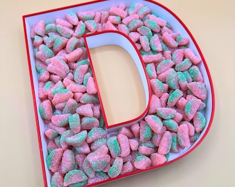 Custom Colored Reusable Fillable Letters Numbers Boxes Trays for Charcuterie Birthday Baby Shower