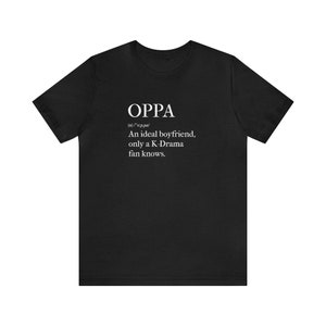 Funny tshirt | Kdrama Shirt | OPPA Noun K-Drama| Unisex | Premium  T-shirt