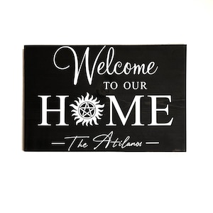 Supernatural, Supernatural decor, Housewarming, birthday gift, Supernatural wood sign, Winchester brothers, home decor, Sam, Dean, welcome