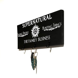 Supernatural, Supernatural decor, Housewarming, birthday gift, Supernatural wood sign, Winchester brothers, home decor, Key holder