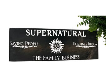 Supernatural wood sign, Sam Winchester, Dean Winchester, home decor,  birthday gift, Supernatural show,  Winchester brothers, fandom