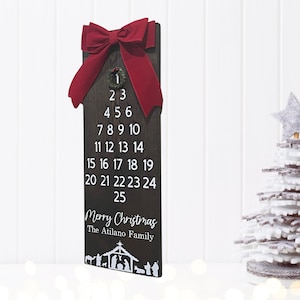 Rustic Christmas Decor, Christmas countdown wood sign, Christmas decor, Advent calendar, Farmhouse Christmas countdown sign, Days until