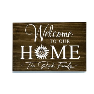 Supernatural, Supernatural decor, Housewarming, birthday gift, Supernatural wood sign, Winchester brothers, home decor, Sam, Dean, welcome