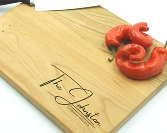 Personalized Cutting Board, Engraved Cutting Board, Retirement Gift, Anniversary Gift, Engagement Gift, Couples Gift, 1035