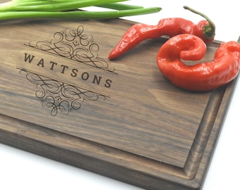 Personalized Cutting Board, Engraved Cutting Board, Retirement Gift, Anniversary Gift, Engagement Gift, Couples Gift, 1006