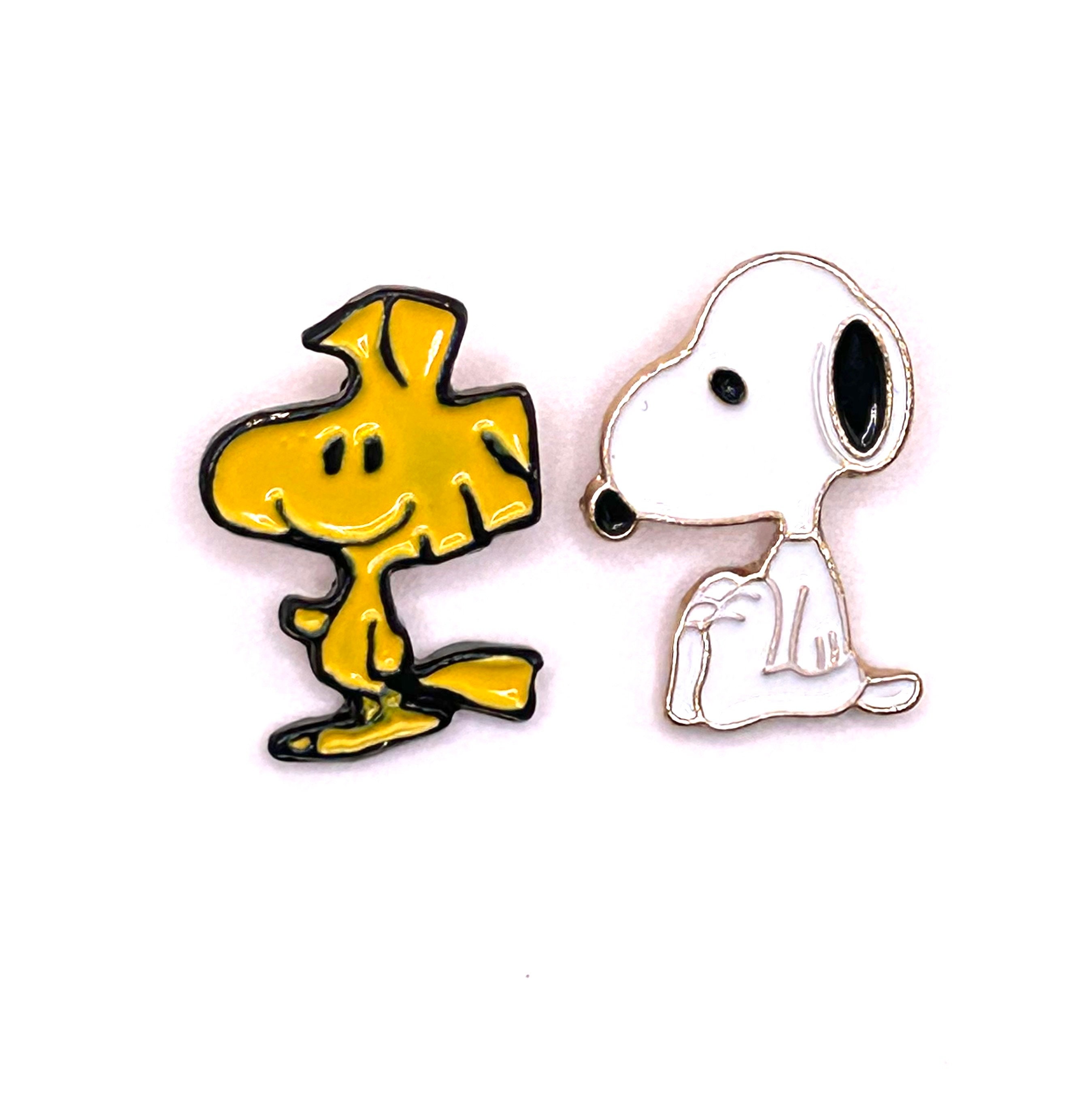 2 Vintage Realistic Button Peanuts Snoopy + Woodstock JHB SEWING Buttons from 1990s
