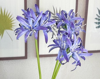 artificial spider lily stems,faux pink/purple flower, DIY floral arrangement,home/weeding decor