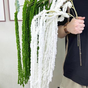 47“faux hanging Amaranthus stems，high realstic artificial Amaranthus ，hanging wall decor，DIY  floral supply，wedding arch decor，home decor
