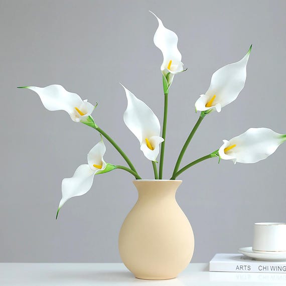 フェイクホワイトカラーリリーフラワー、24インチのダブルヘッド人工