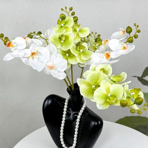 real touch Phalaenopsis orchid stem，realstic artificial orchid flower，artificial plant for vase filler，centerpiece decor，home wedding decor，