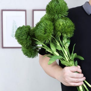 faux greenery plant，artificial bamboo flower balls，artificial plant for vase，real touch flower，centerpiece，DIY floral ，home wedding decor