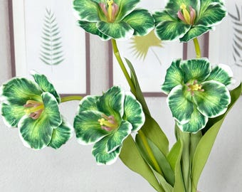 24 "künstliche offene Tulpenblume, echte Note künstliche Tulpe, DIY Blumenversorgung, Blume für hohe Vase, Haushochzeitsdekor, Kunstblume im Freien