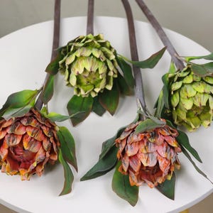 artificial Cynara stems，high quality protea flower，artificial plant for vase filling，home decor，garden decor，wedding flower decor