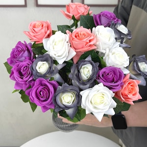 real touch rose flower，high realstic rose with stems，artificial flower，DIY floral supply，vase filling，flower arrange，home wedding decor