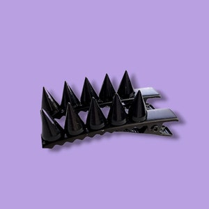 Spiked Hair Clips: Gothic Punk Accessories (Set of 2)