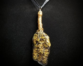 Lavender Mini Broom Necklace, Witchy Accessory