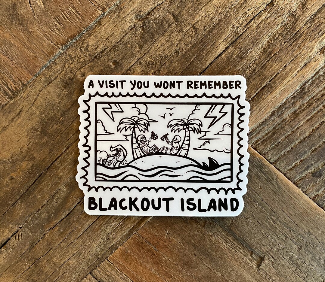 A Visit You Wont Remember Black and White Waterproof Sticker Etsy