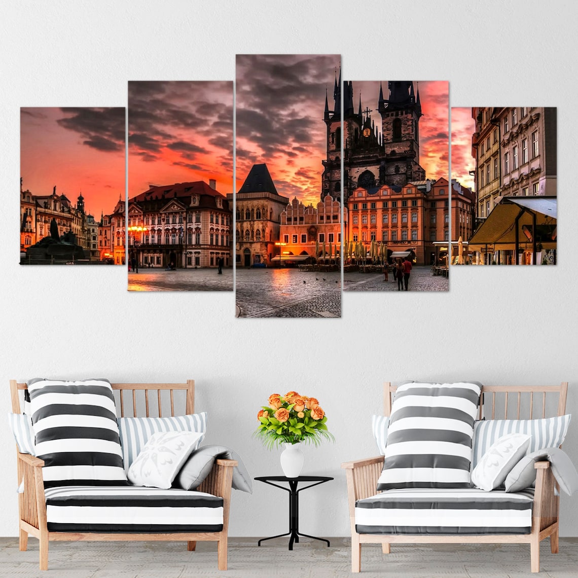 Prague Wall Art Prague Poster Prague Canvas Prague 5 Etsy