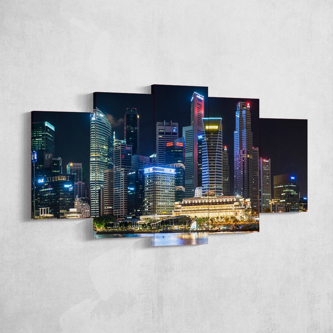 Singapore Wall Art Singapore Poster Singapore Canvas Etsy