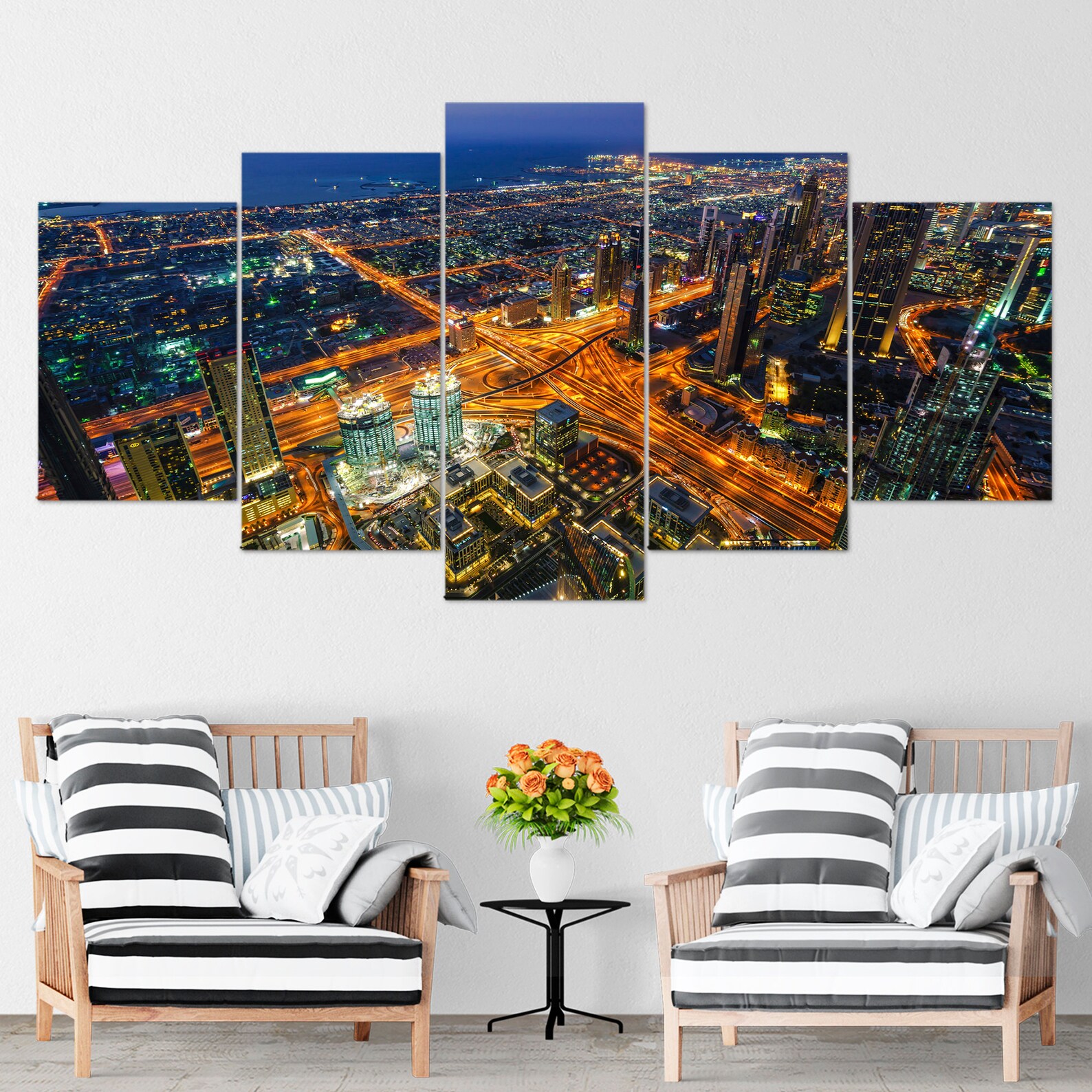 Dubai Wall Art Dubai Poster Dubai Canvas Dubai 5 Piece Etsy