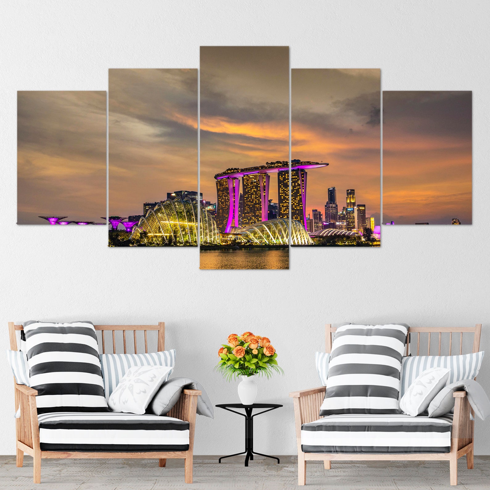 Singapore Wall Art Singapore Poster Singapore Canvas Etsy