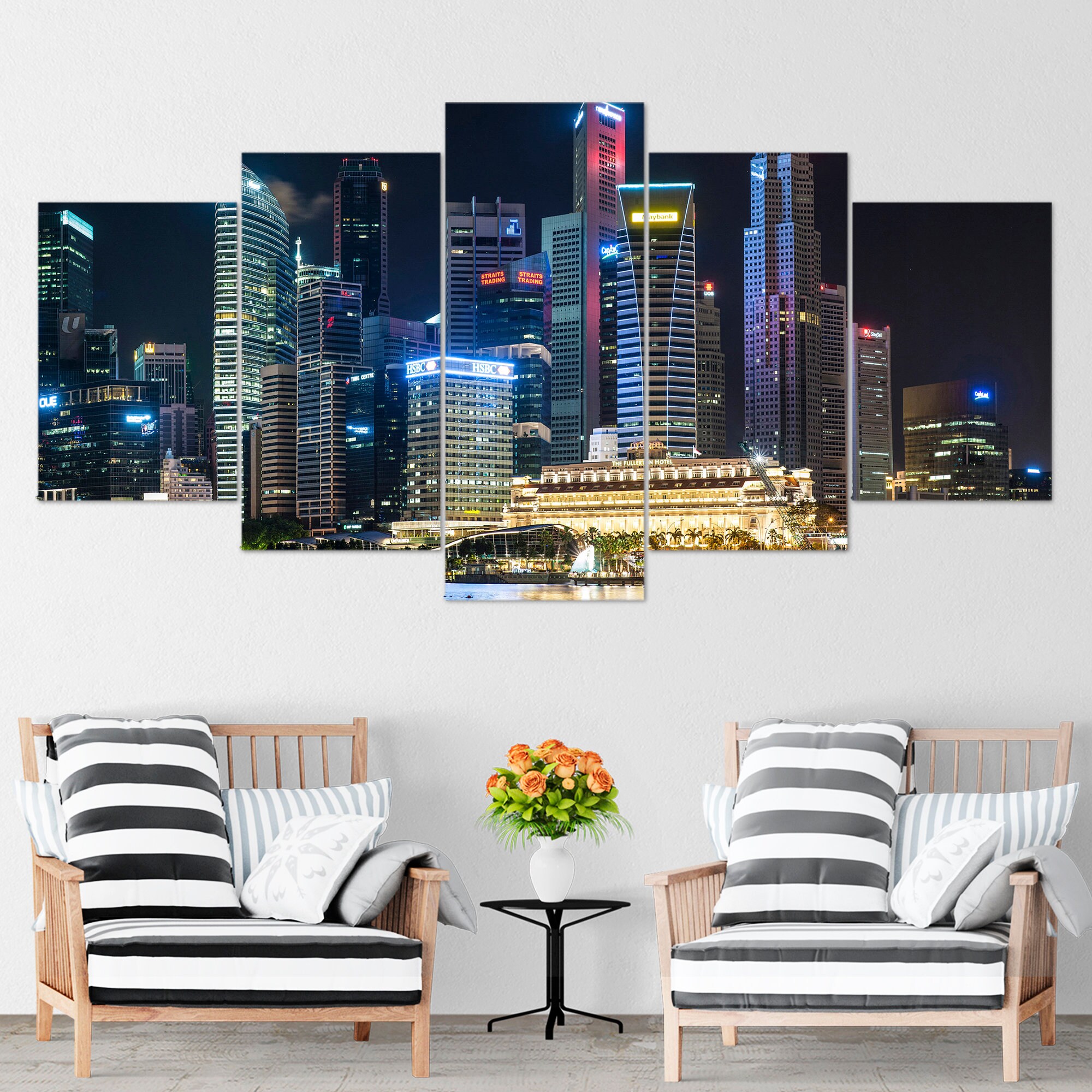 Singapore Wall Art Singapore Poster Singapore Canvas | Etsy