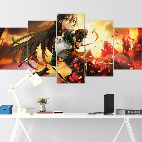 Anime Canvas Wall Art Anime Girl Poster Framed Ready to Hang Etsy Canada
