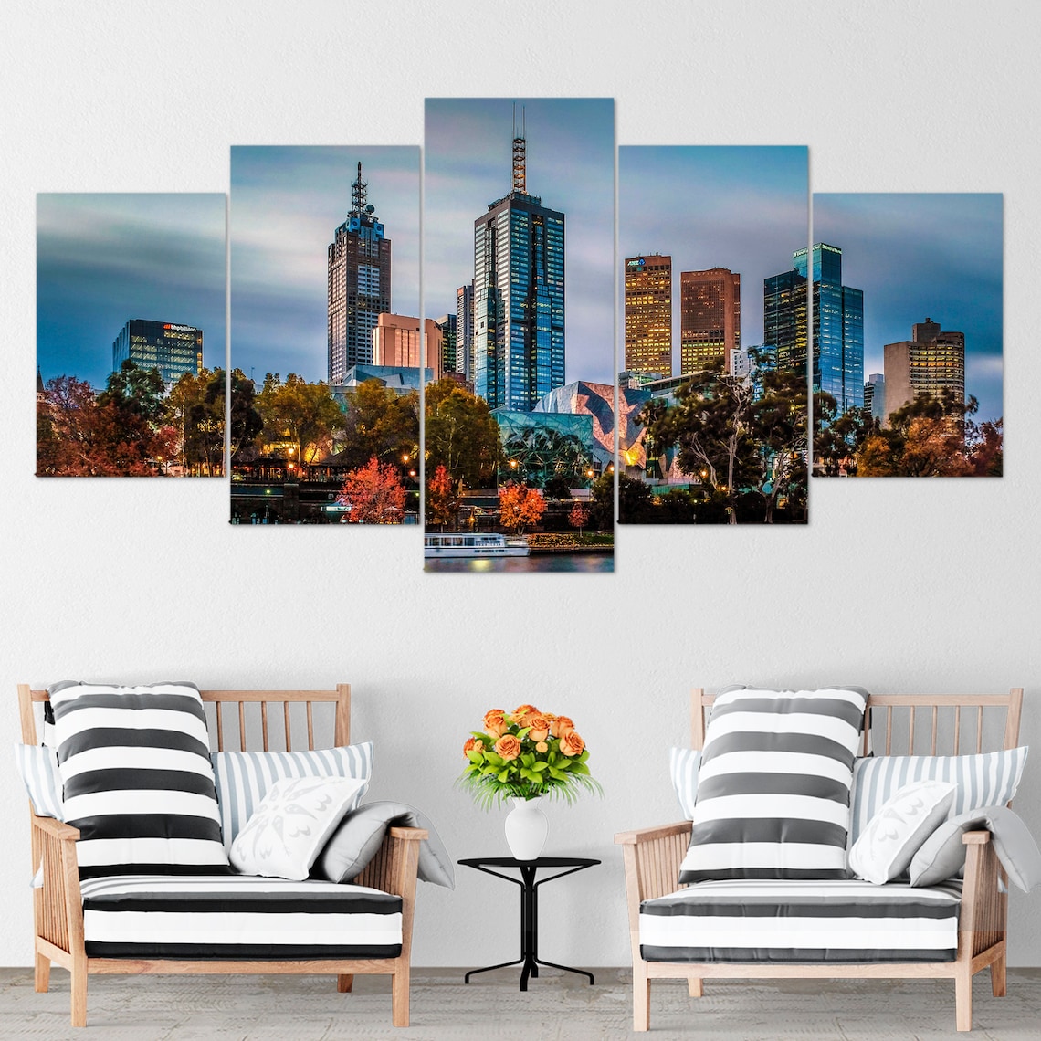 Melbourne Wall Art Melbourne Poster Melbourne Canvas Etsy