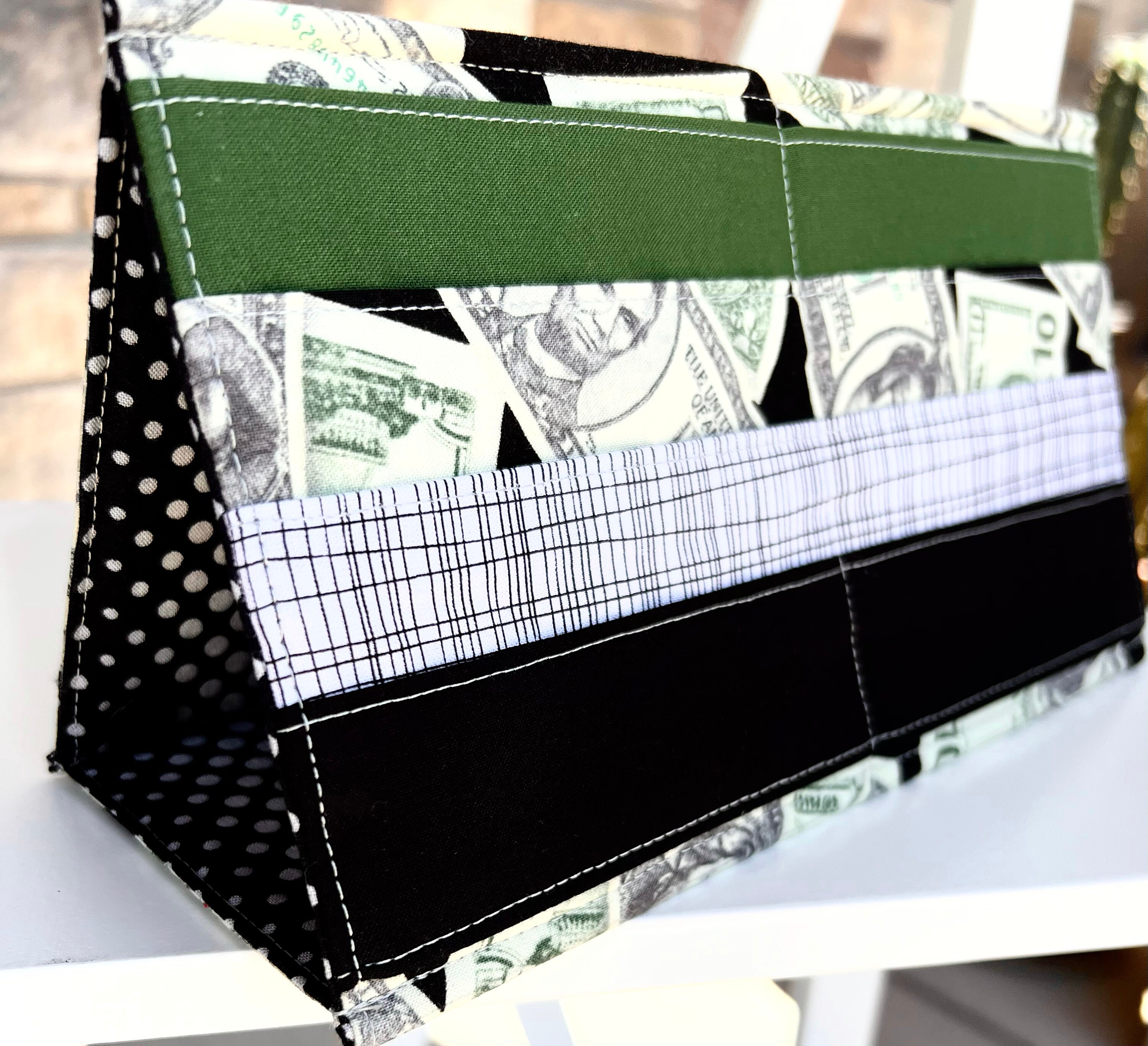 Standing Card Holder Dollar Bills Bingo 4 Pocket Rows Card Etsy