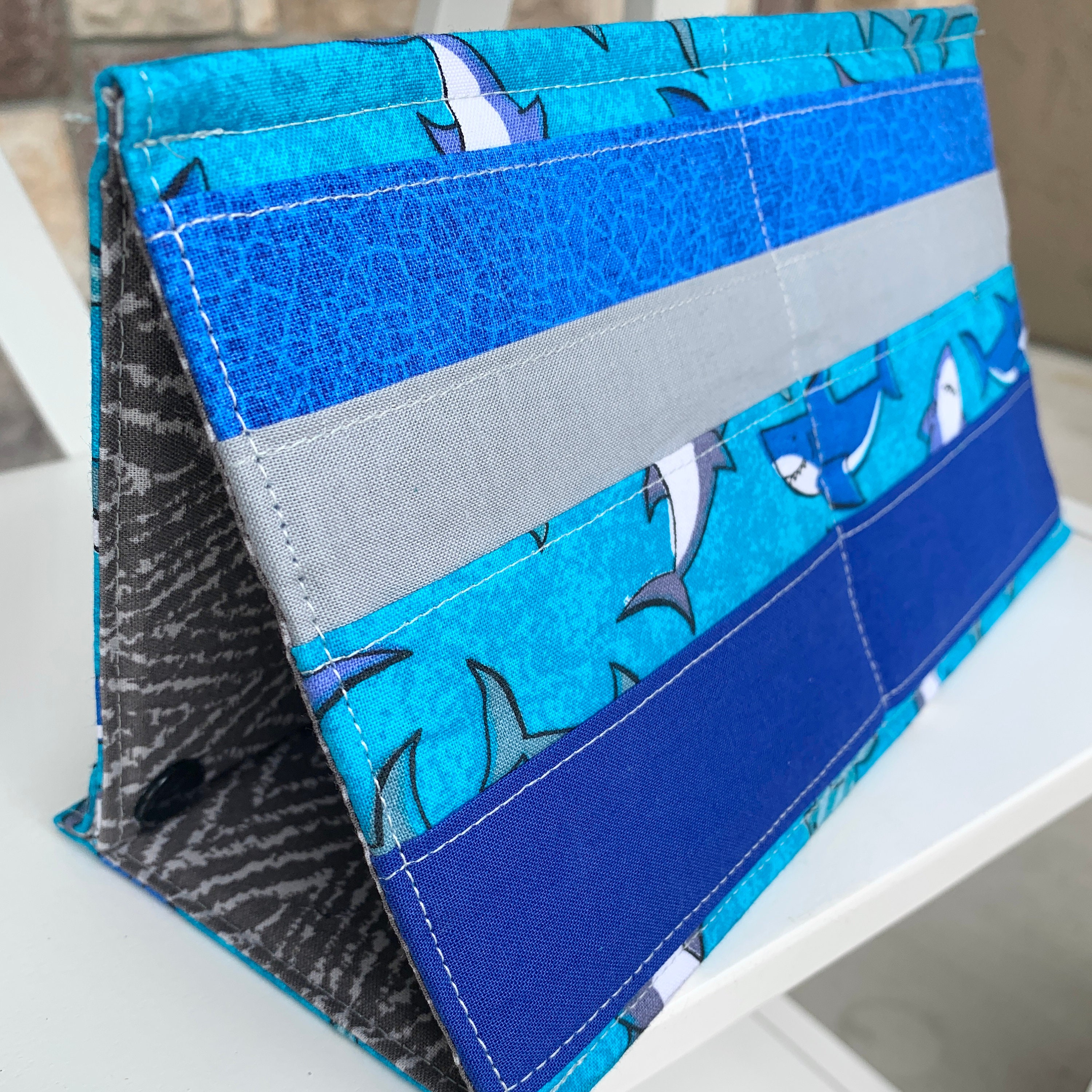 Standing Card Holder Happy Sharks Bingo 4 Pocket Rows Card Etsy