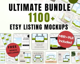 1100+ Etsy Inserat Mockup Vorlagen Bundle Canva Designs mrr.plr digitaler Download Vorlagen Inhaltspaket für Online-Business