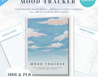 Stimmungs Tracker Tagesjournal A4 zum sofortigen download digitaler Planer Selbstfürsorge Wellness Tracking Vorlage