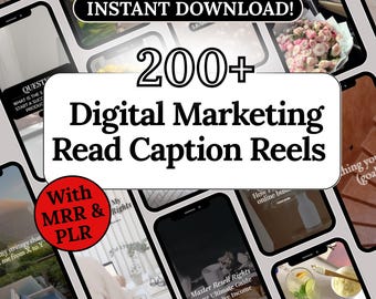 200+ digitales Marketing Walzen gesichtslose instagram Inhalt Bündel canva Vorlagen mrr.plr Social Media Inhalt digitale Download Paket