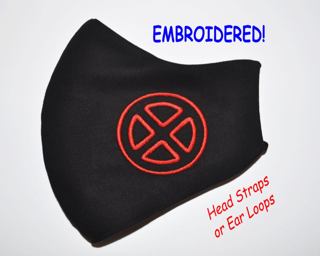 Xten Mask Embroidered X-men Face Mask: Adult Washable Cotton Facemask - Etsy