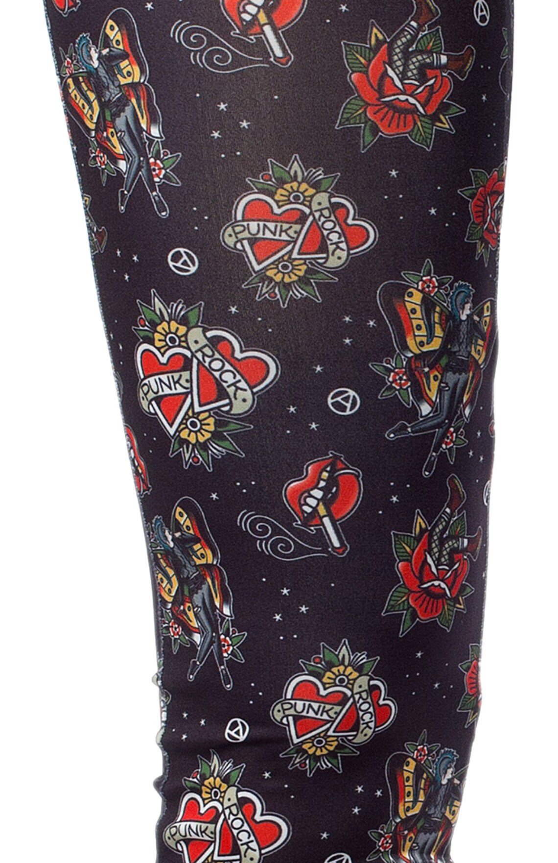 Punk Rock Leggings Rockabilly Gothic Spooky Creepy Halloween | Etsy