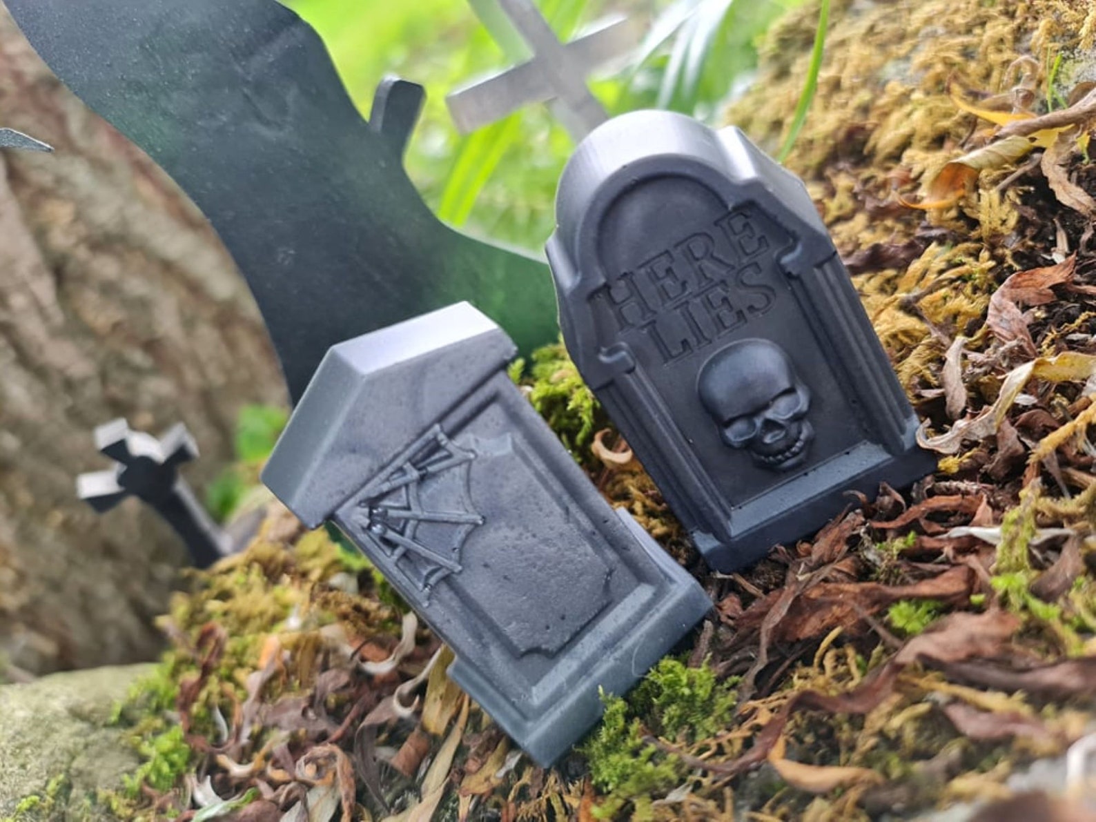 Handmade Resin Headstones X2 Gravestones Spooky Undead Etsy UK