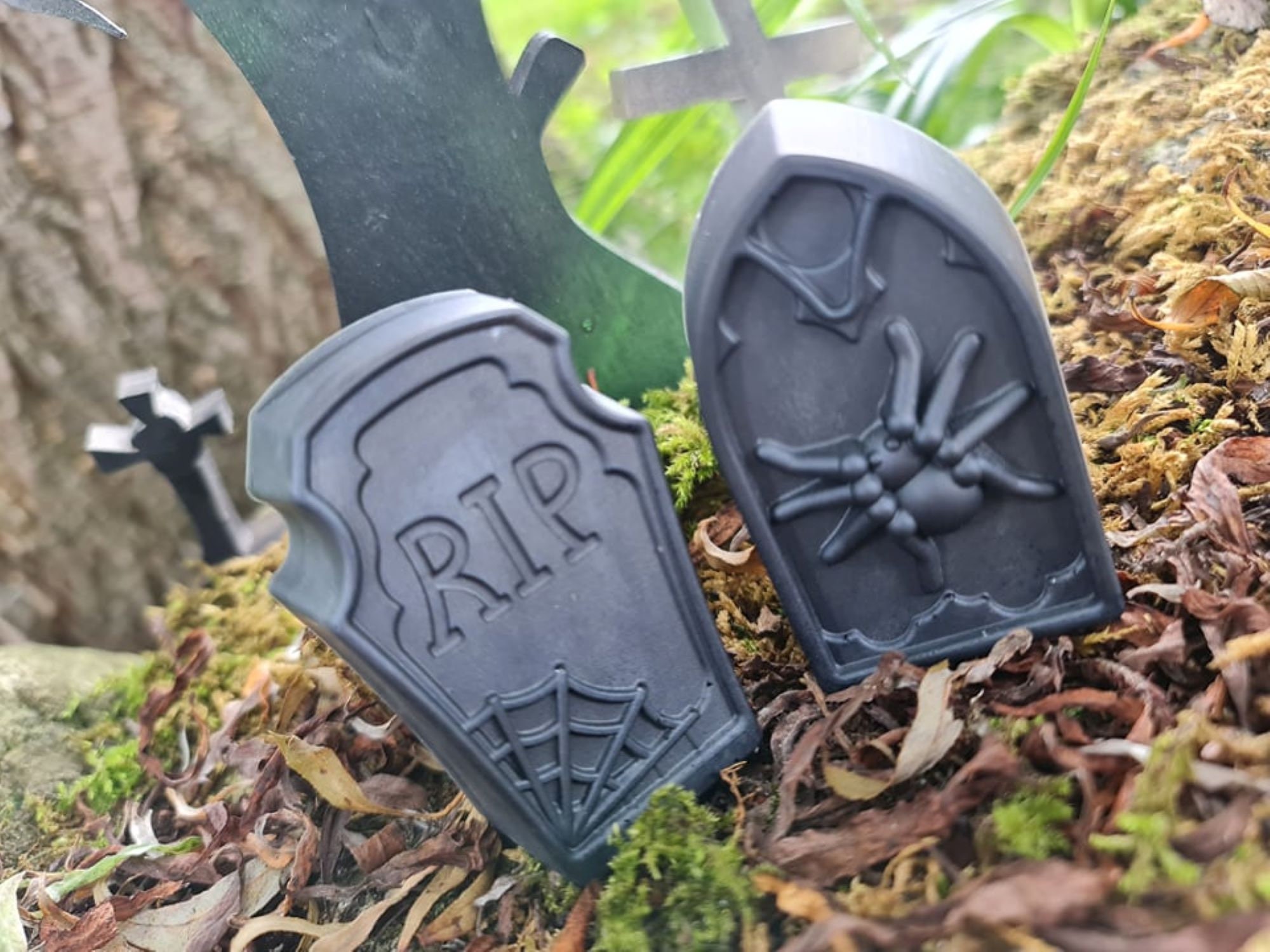Handmade Resin Headstones X2 Gravestones Spooky Undead Etsy UK