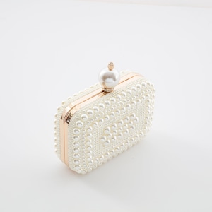 Hochzeits-Clutch I Perlen-Clutch I Braut Luxus Hochzeit Event Abend-Perlen-Clutch I Geldbörse Tasche I Schultertasche I Crossbody-Tasche I Clutch. Bild 1