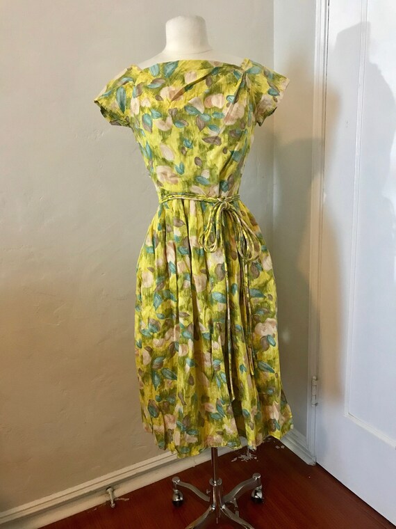 50s Pastel Waspie Dress