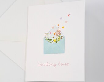 Sending Love Greeting Card