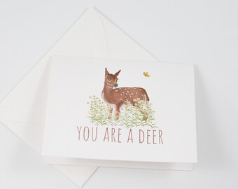 10 PACK You Are A Deer Thank You Cards