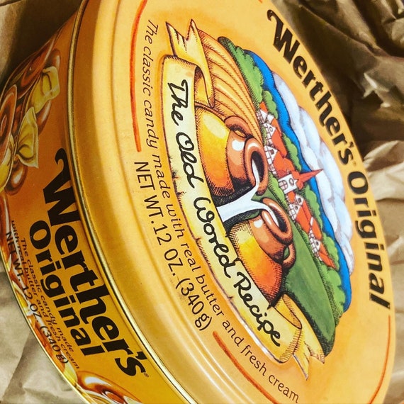 Vintage 1985 August Storck Werther's Original Candy Advertising Tin-Hard to Find Vintage 1985 August Storck Werther's Original Candy Advertising Tin-Hard to Find