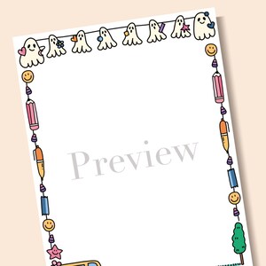 Back to School & Ghost | Cute Frames | Doodle Frames | Doodle Borders ...