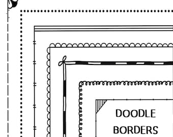 Line Frames | Frames png | Frames Clipart | Hand Drawn Frame | Cute Frames | Borders PNG | Digital Download | Doodle Frames | Doodle Borders